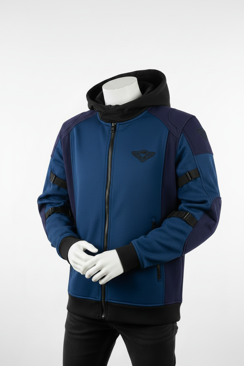Kevlar Riding Hoodie – Riding Pose Blue