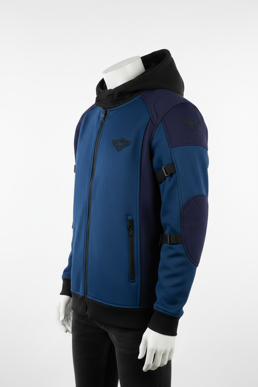 Kevlar Riding Hoodie – Right Side Blue
