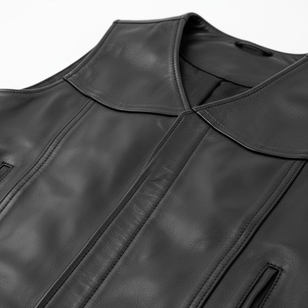 Leather and seam detail