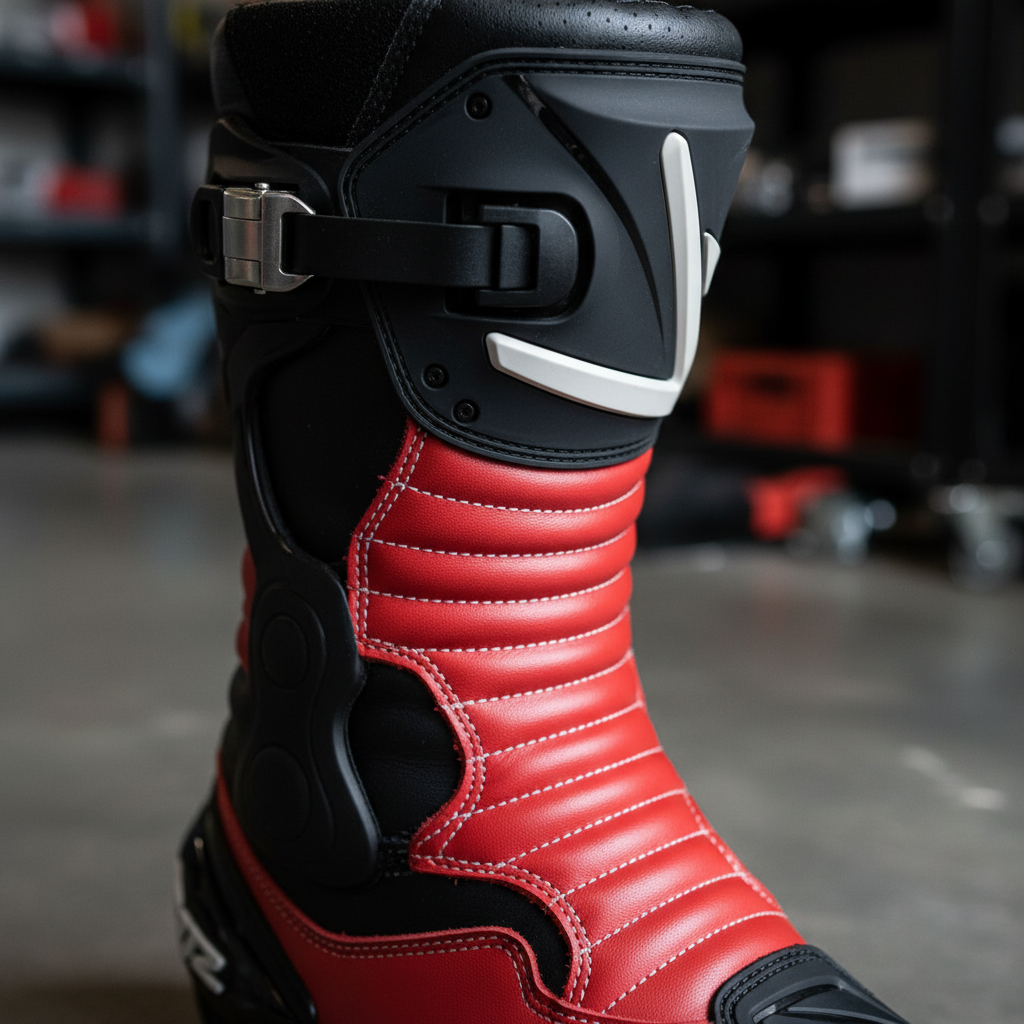 Motorcycle Boot – Flexibility & Buckle Detail