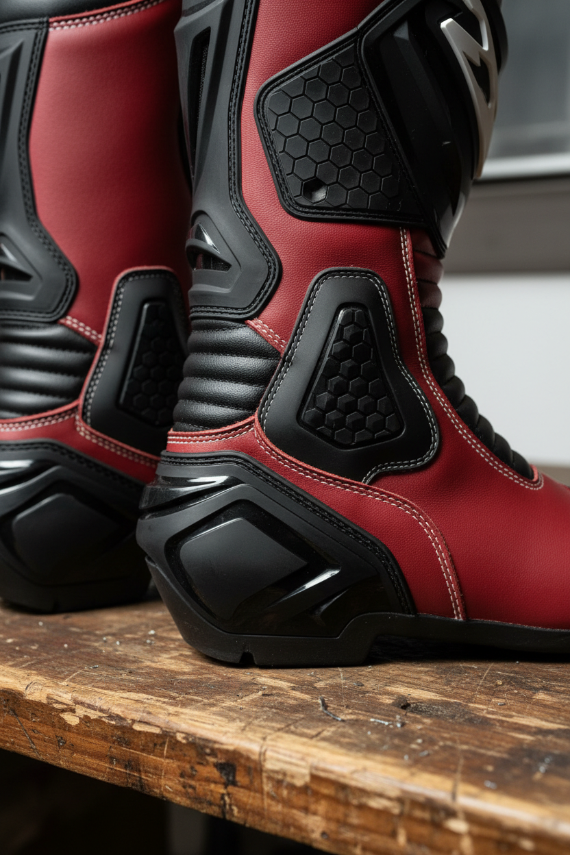 Motorcycle Boot Heel – Medial Support View