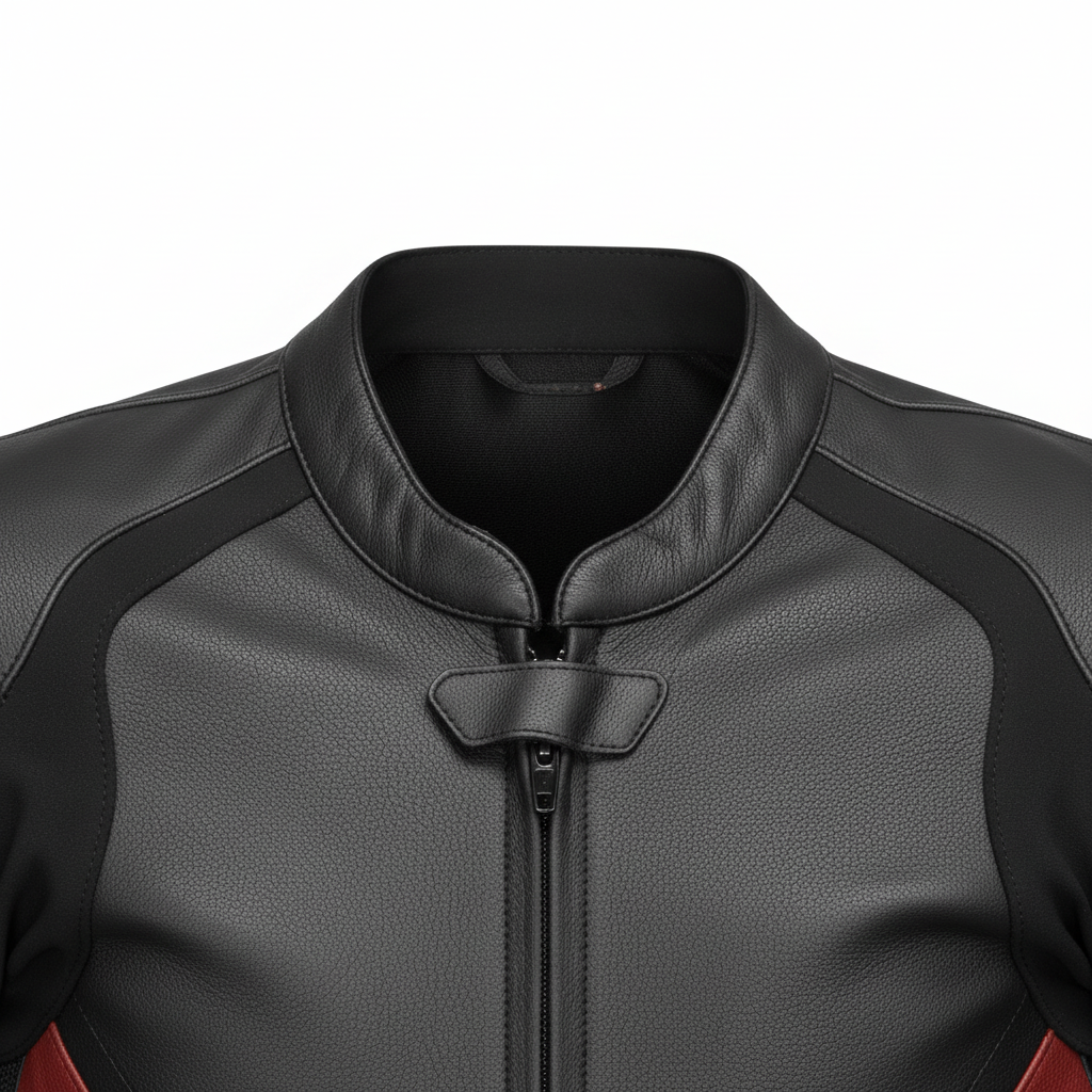 Plain black collar detail