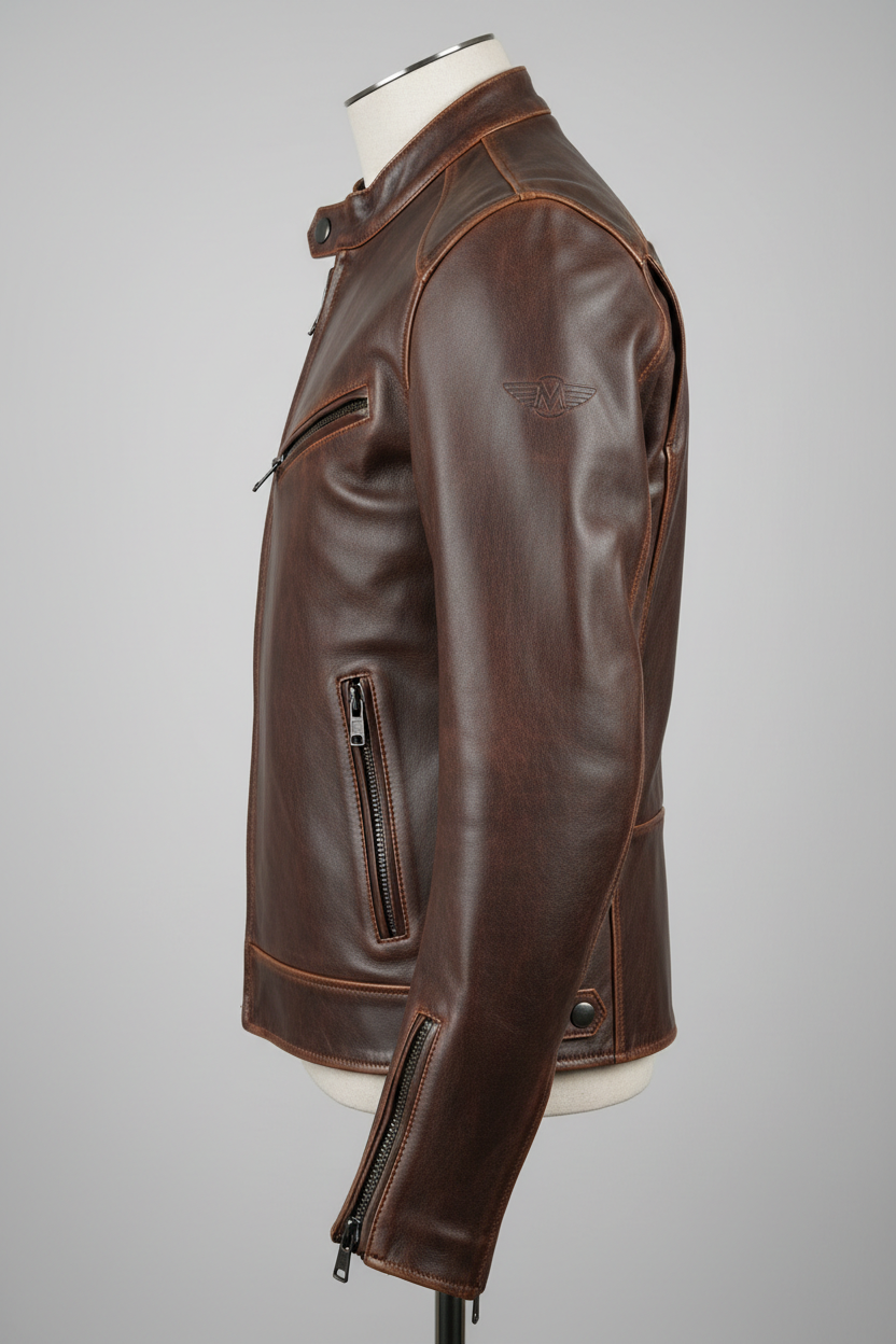 Right Side View – Urban Leather Riding Jacket