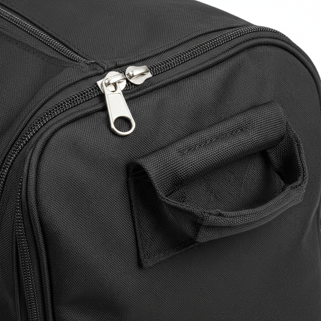 Zipper and handle detail